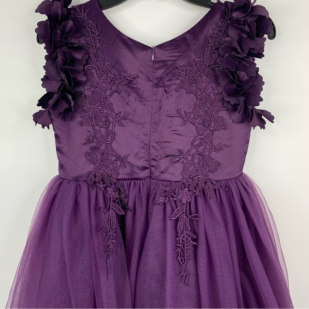 Trish Scully Child | Bianca Party Purple Dress Eggplant Special Occasion 12 - Picture 10 of 14